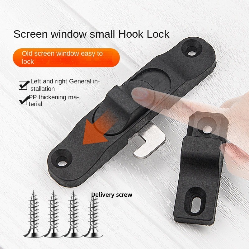 Home Security Door Reinforcement Lock - Spring Plastic Push-Pull Folding Door Window