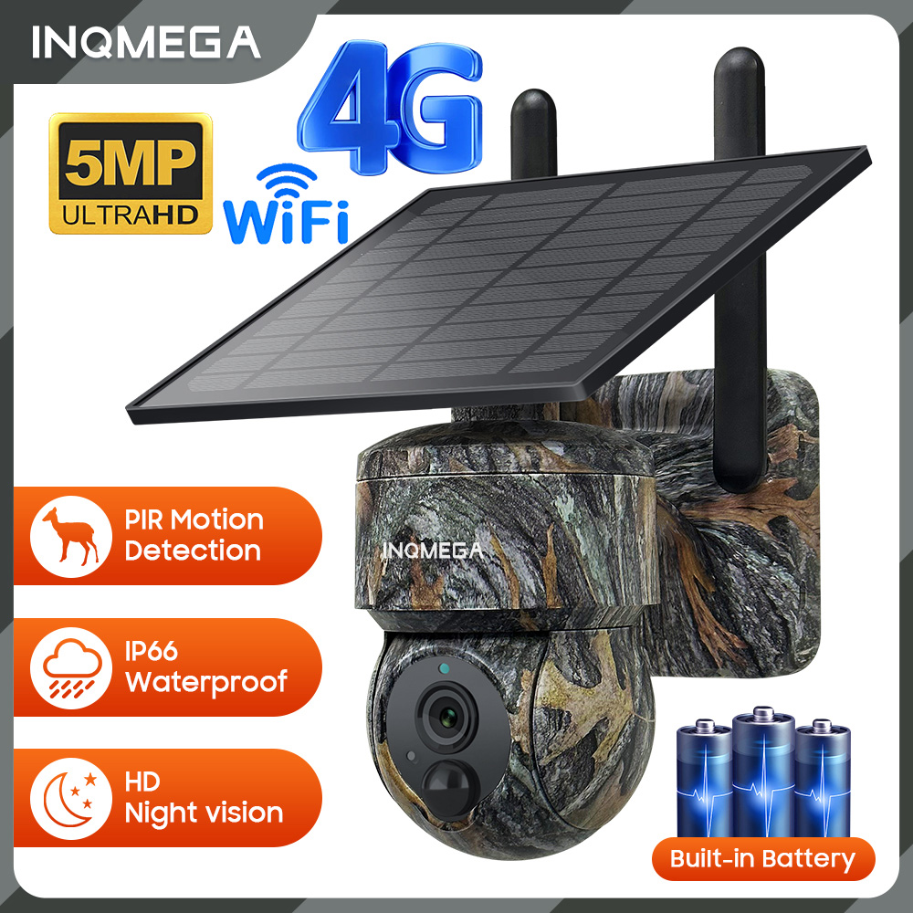 Camera Solar Wireless - INQMEGA 5MP 4G / WIFI Solar