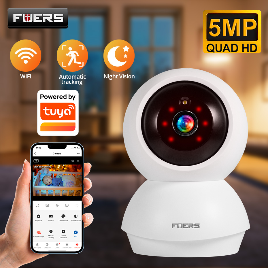 Home Security Ai - Fuers 5MP WiFi Camera Home Indoor