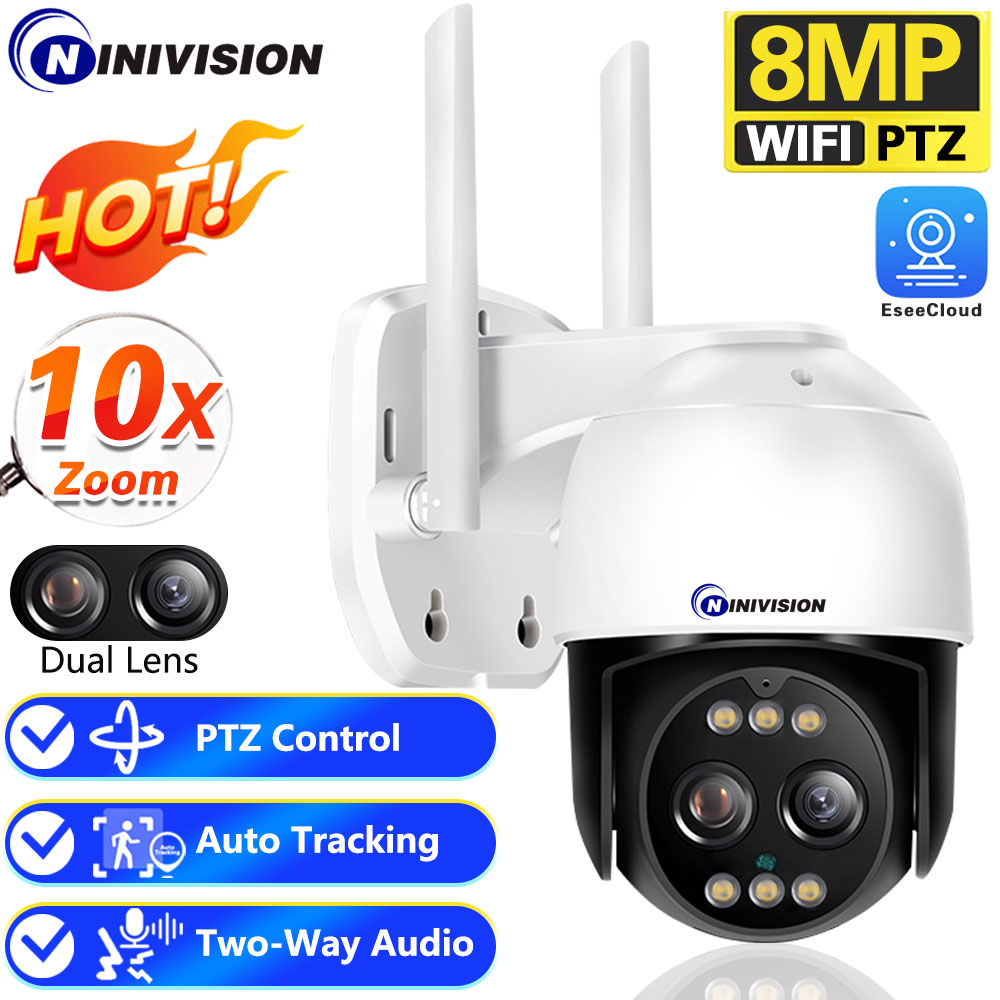 Home Security Ai - 8MP 4K PTZ Wifi IP Camera