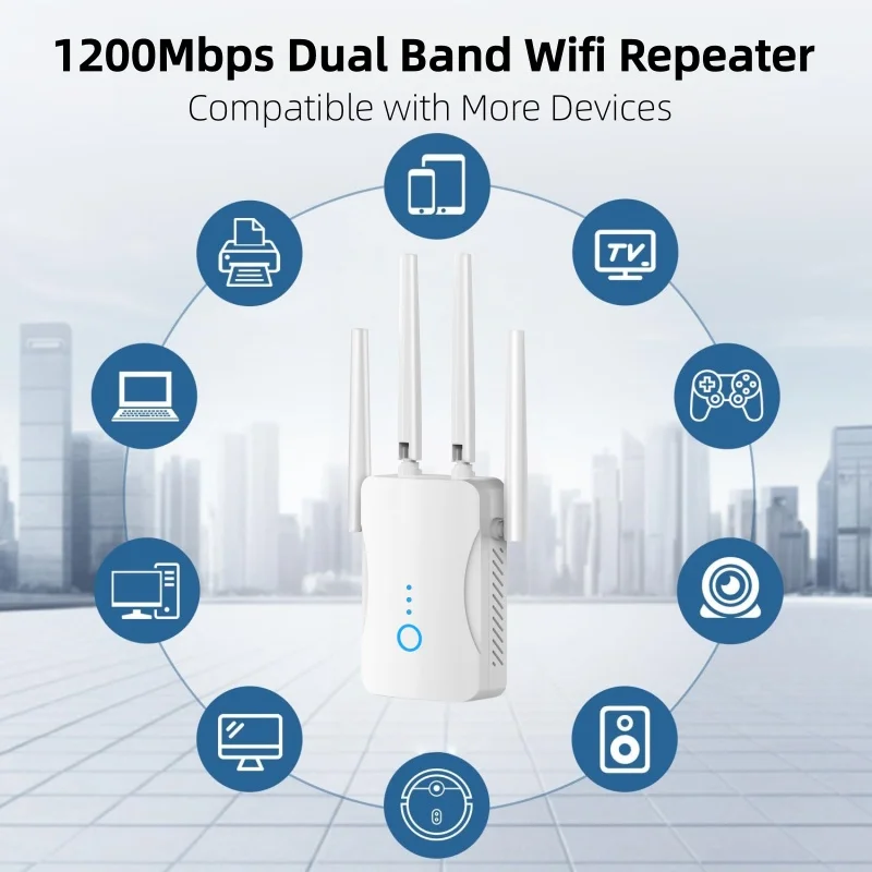 Home Security Wireless - 1200Mbps Dual Band WiFi Repeater Wireless