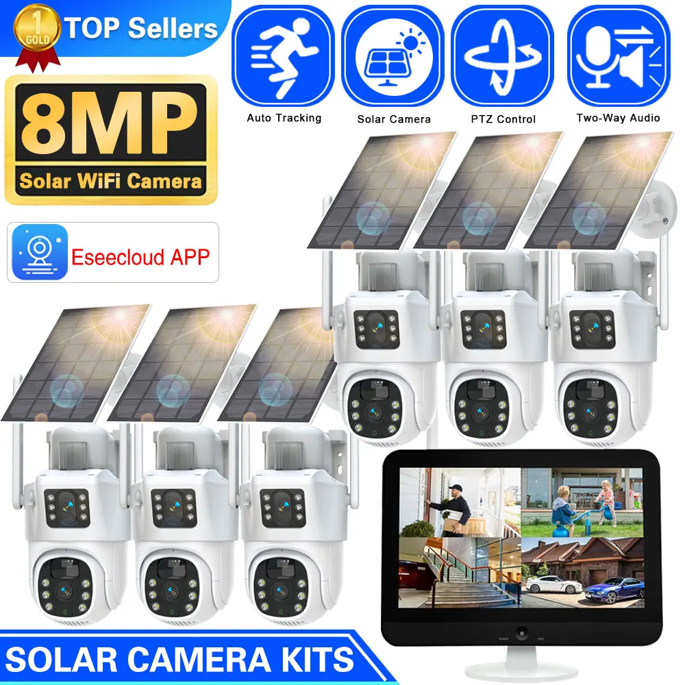 Camera Solar Wireless - 10CH Wireless NVR 4k 8mp Dual
