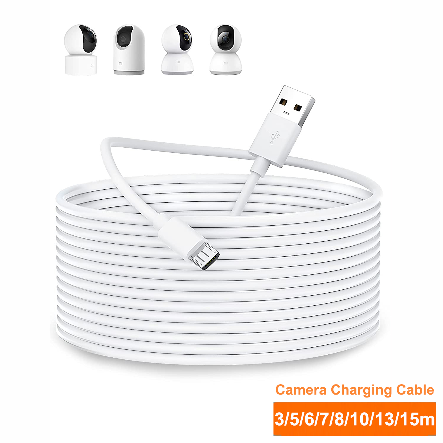 Mi Home Security Xiaomi - 3~13m Micro USB Extension Cable For