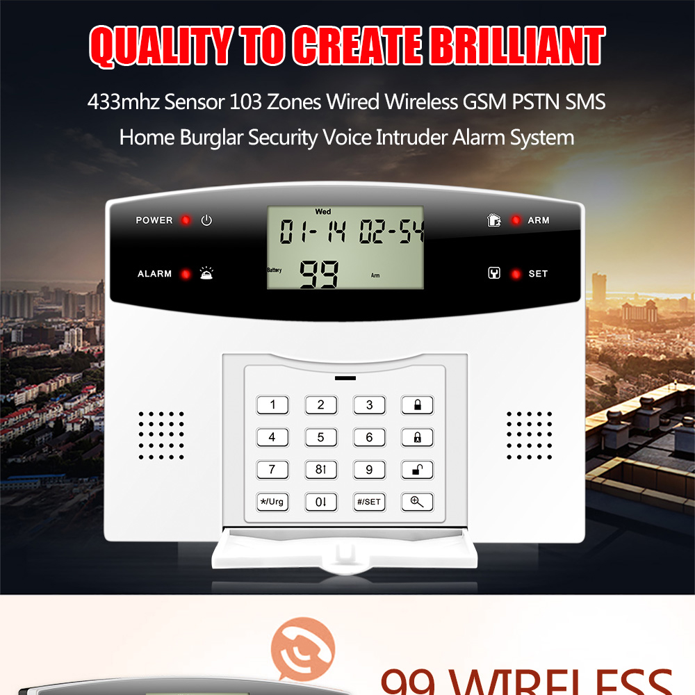Home Security Zones - 1Set Home Security 2G GSM Burglar