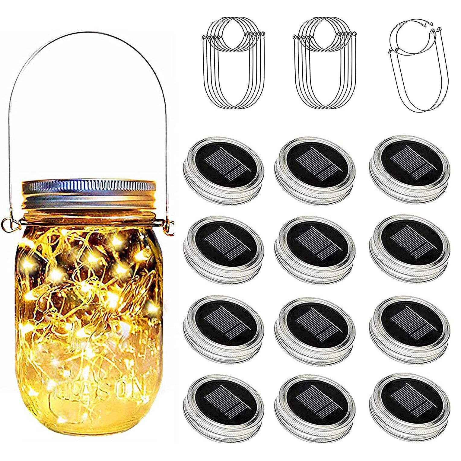 Home Security Yard Sign - Solar Powered Mason Jar Lid Insert