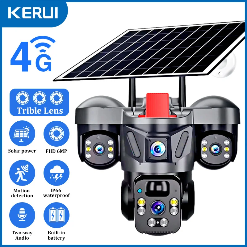 Camera Solar Wireless - KERUI V380 Pro Outdoor PTZ 6MP