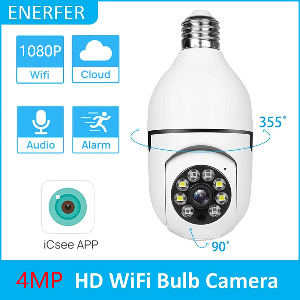 Home Security Ai - 4MP E27 Bulb Camera WiFi Indoor