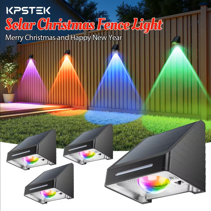 Home Security Yard Sign - Solar Fence Lights Outdoor: Solar Powered