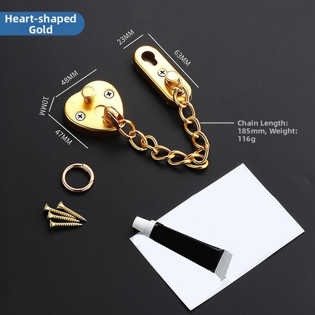 Home Security Door Reinforcement Lock - Stainless Steel Door Chain Lock No
