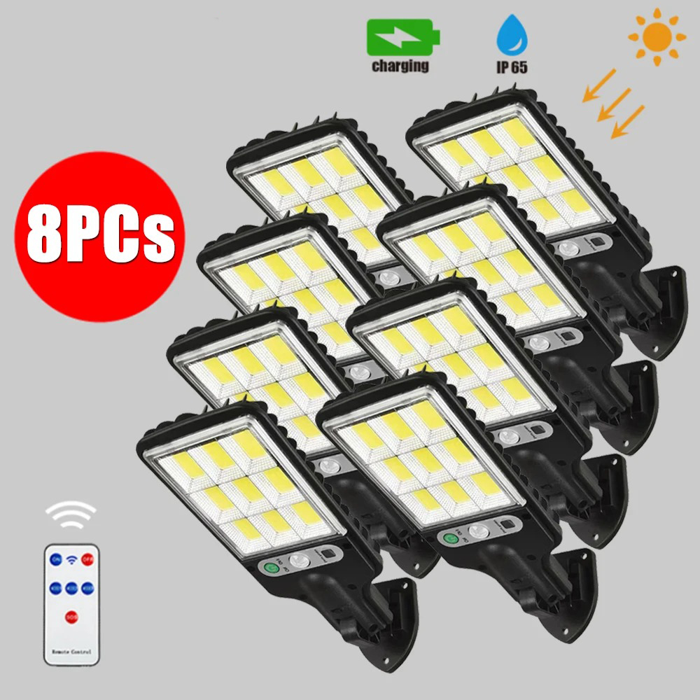 Home Security Yard Sign - 108COB Solar Street Lights Outdoor Wireless