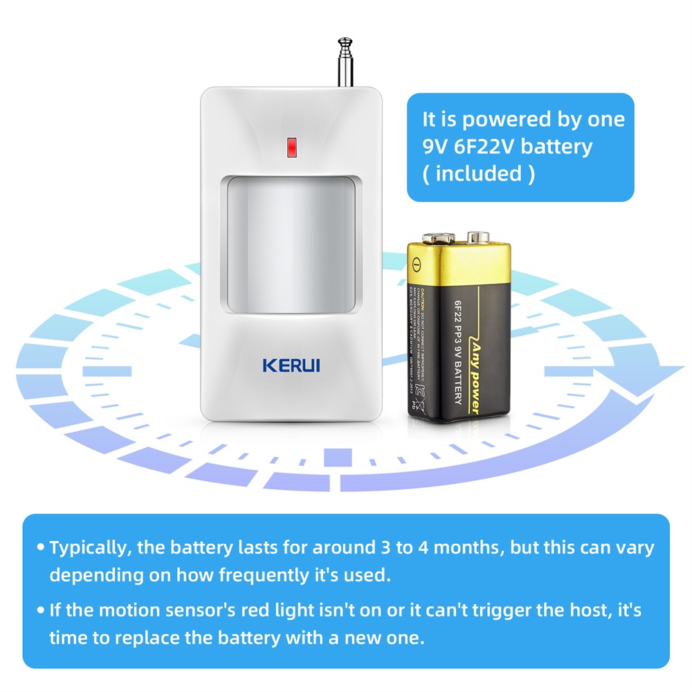 KERUI Wireless PIR Motion Sens - Sim Gsm Alarm 评论和价格