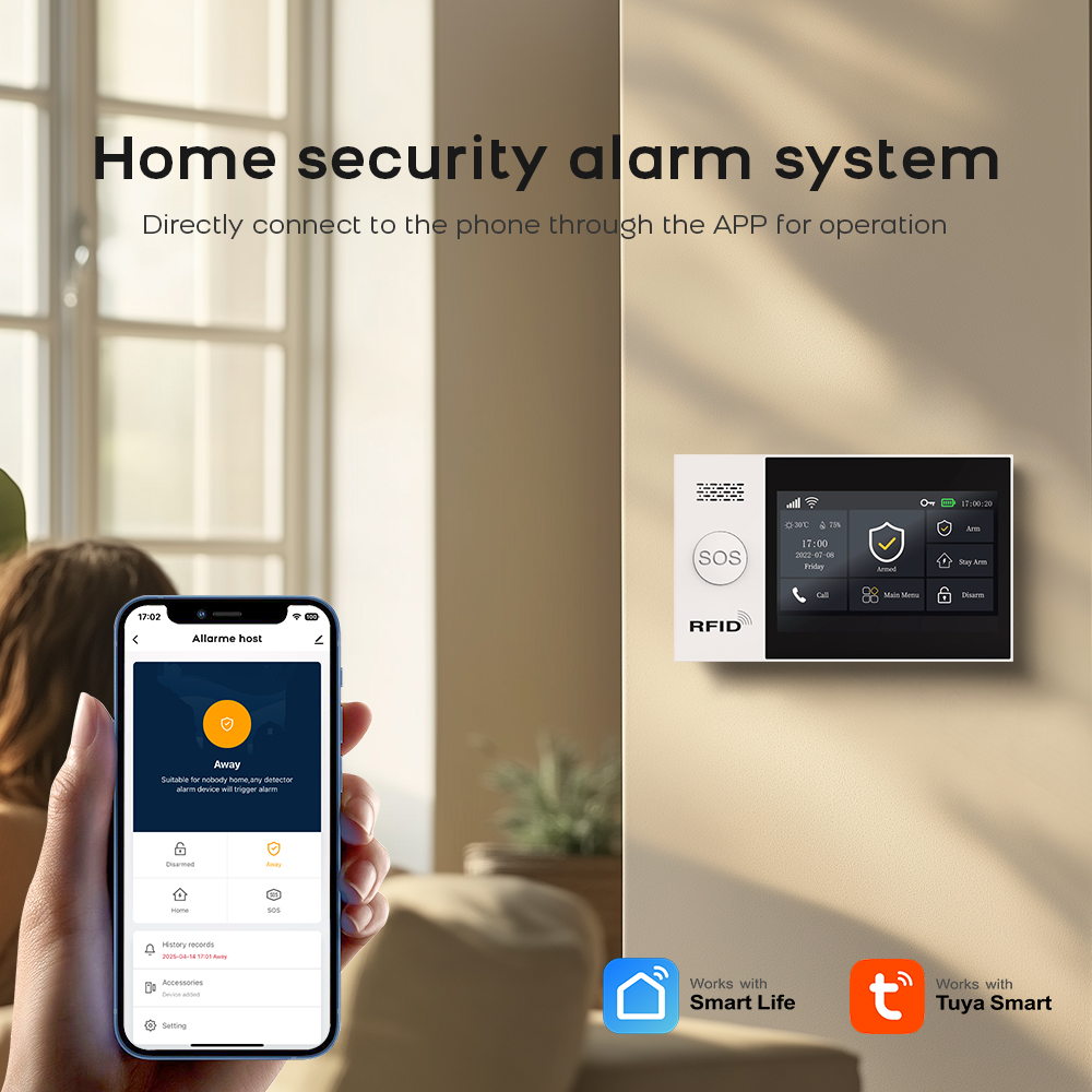 PG-107 Tuya Wireless Home WIFI - Sim Gsm Alarm 评论和价格