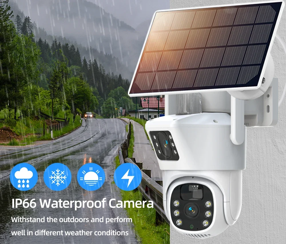 4K 8MP Dual Lens Wifi Solar CC - Camera Solar Wireless 评论和价格
