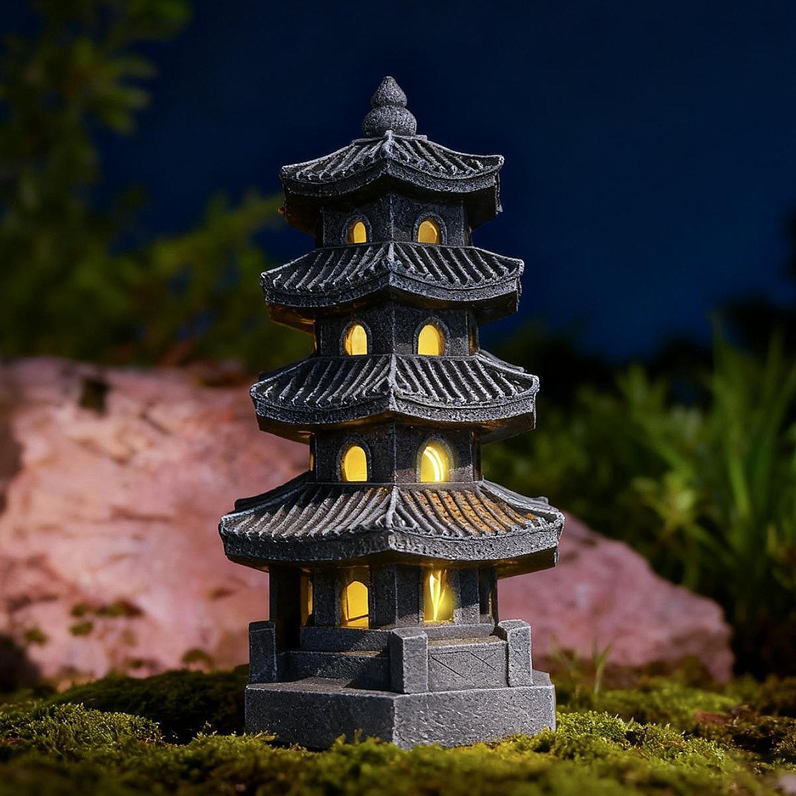 Solar Pagoda Lantern Garden St - Home Security Yard Sign 评论和价格