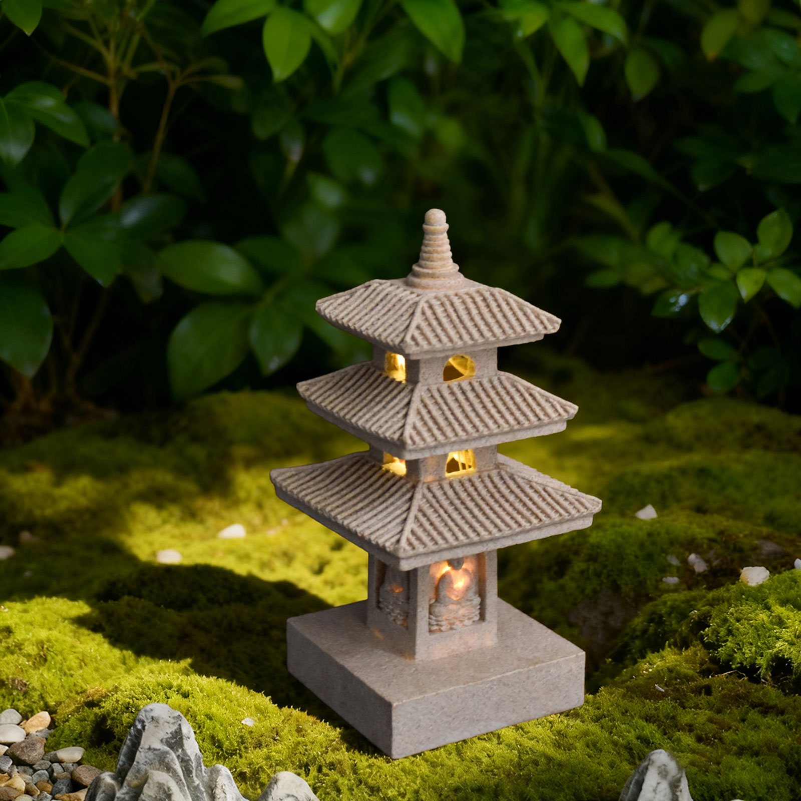 Solar Pagoda Lantern Garden St - Home Security Yard Sign 评论和价格