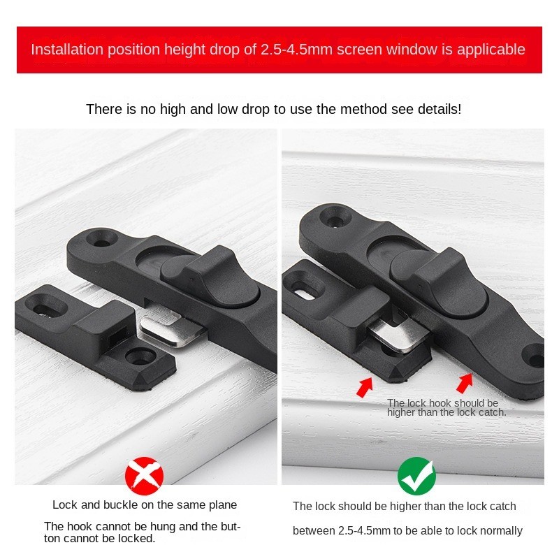 Spring Plastic Push-Pull Foldi - Home Security Door Reinforcement Lock 评论和价格