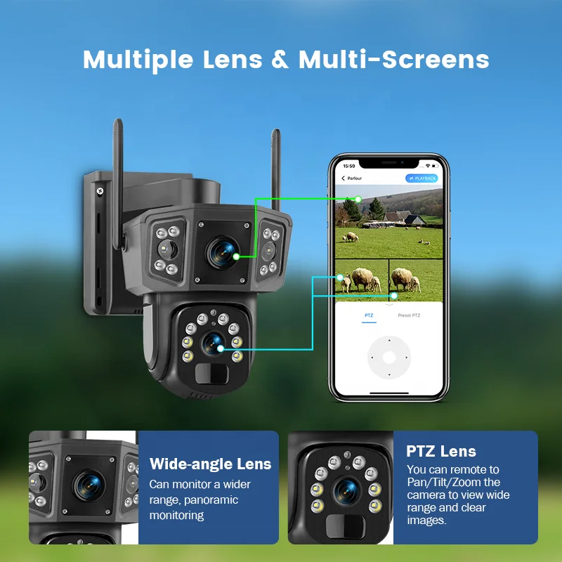 2026 V380 Pro 4MP Wireless PTZ - Camera Solar Wireless 评论和价格
