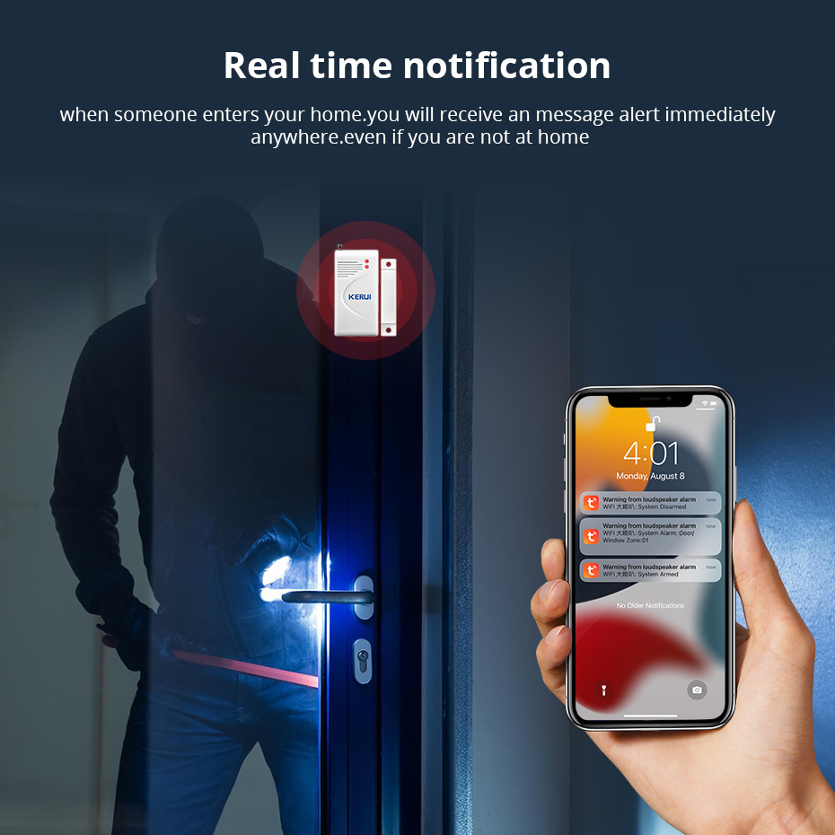 KERUI Tuya Smart WIFI Wireless - Home Security Zones 评论和价格