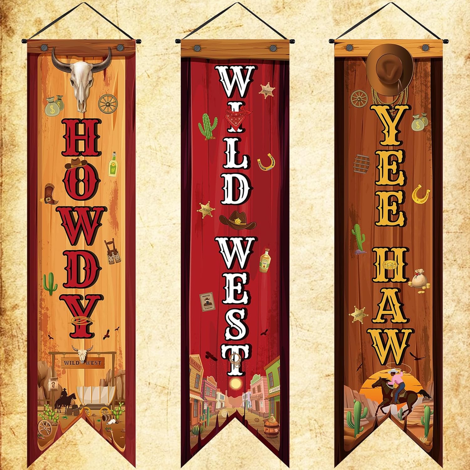 3 Pcs Western Party Decoration - Home Security Yard Sign 评论和价格