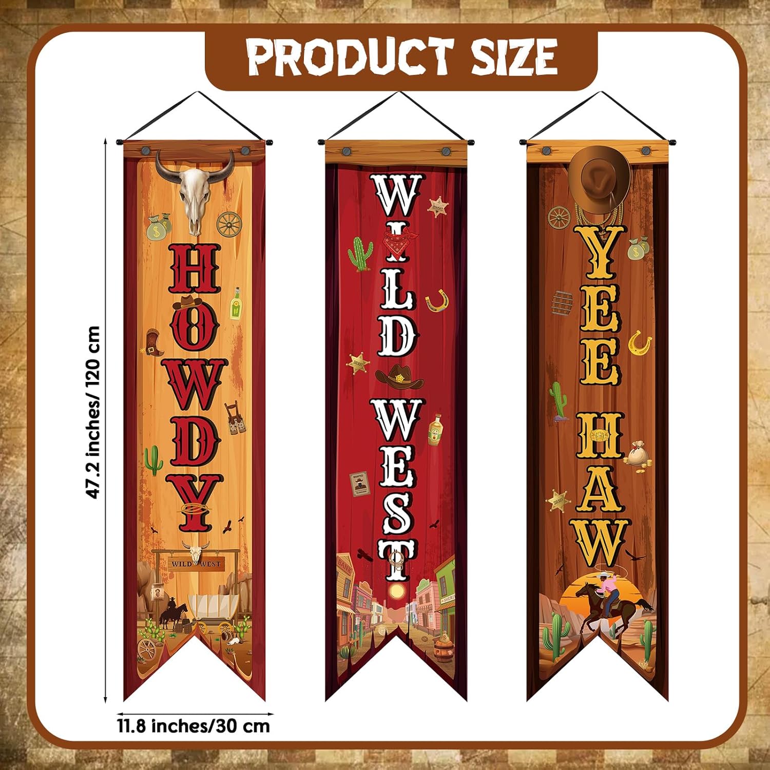 3 Pcs Western Party Decoration - Home Security Yard Sign 评论和价格
