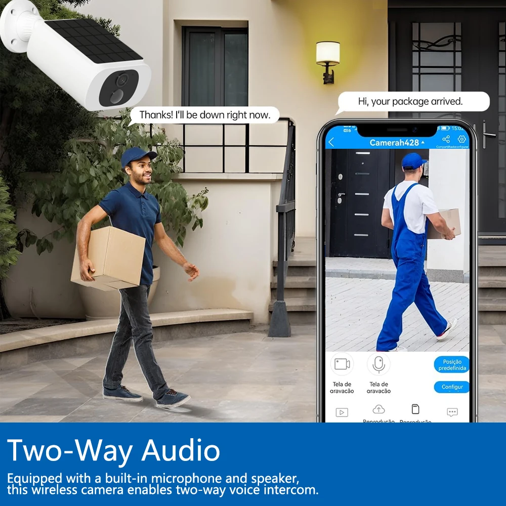 5MP Tuya Smartlife Outdoor Sol - Camera Solar Wireless 评论和价格