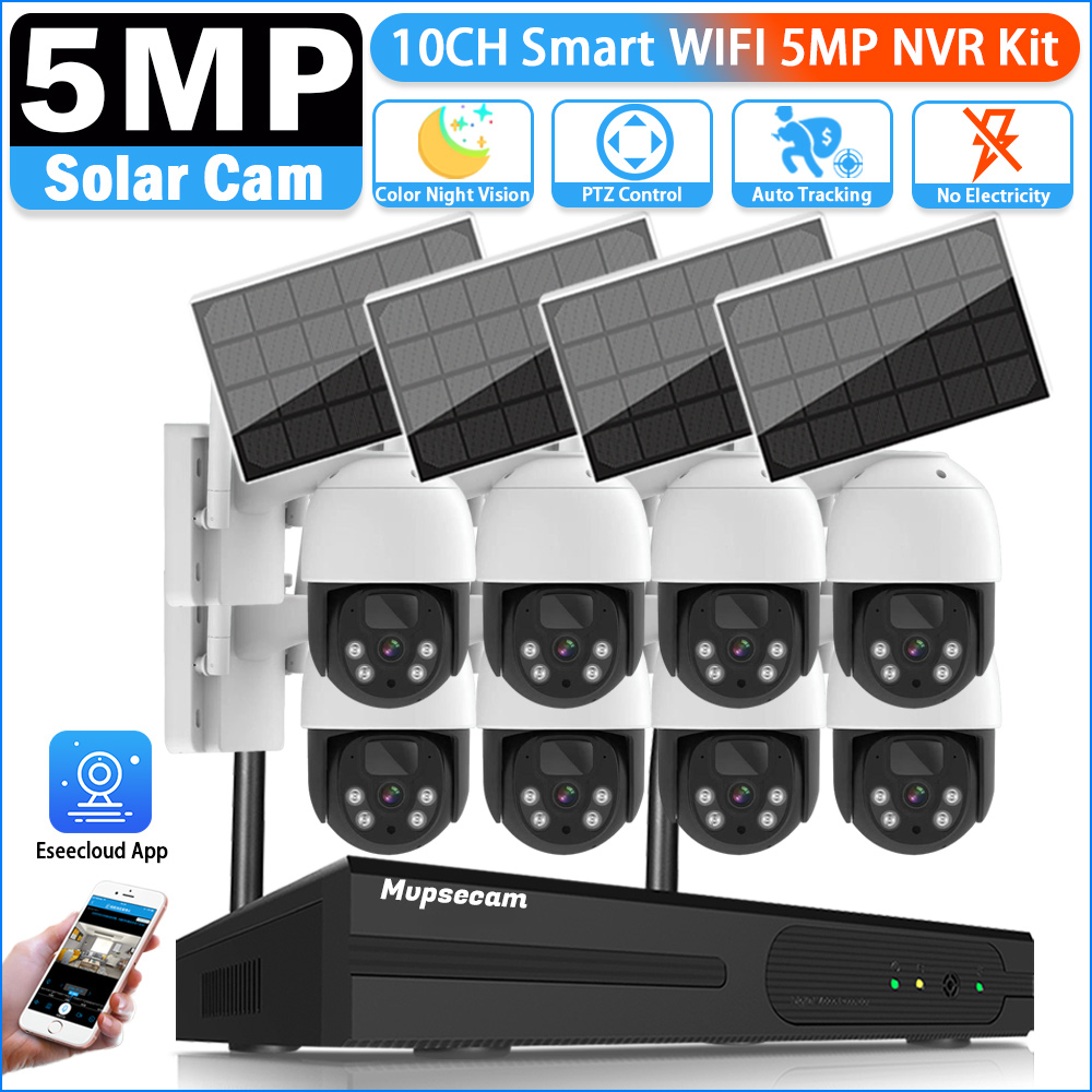 5MP 16CH Wireless NVR Security - Camera Solar Wireless 评论和价格