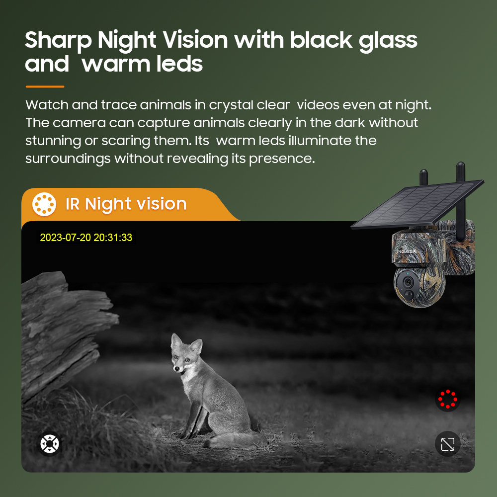 INQMEGA 5MP 4G / WIFI Solar Wi - Camera Solar Wireless 评论和价格
