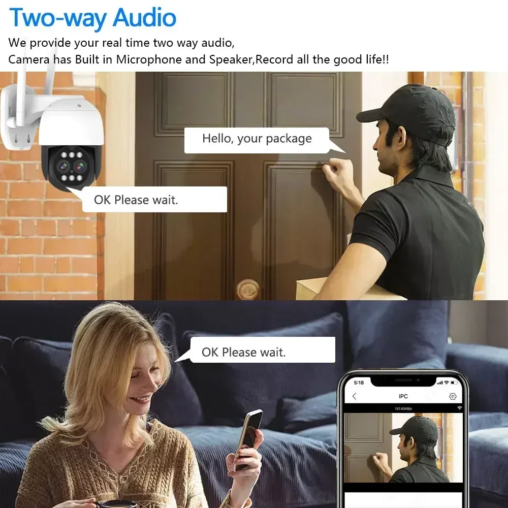 8MP 4K PTZ Wifi IP Camera Clou - Home Security Ai 评论和价格