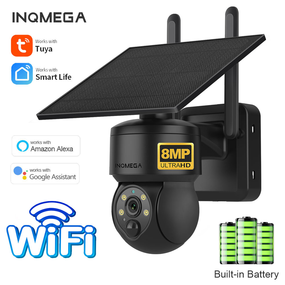 INQMEGA 8MP TUYA Solar Camera  - Camera Solar Wireless 评论和价格