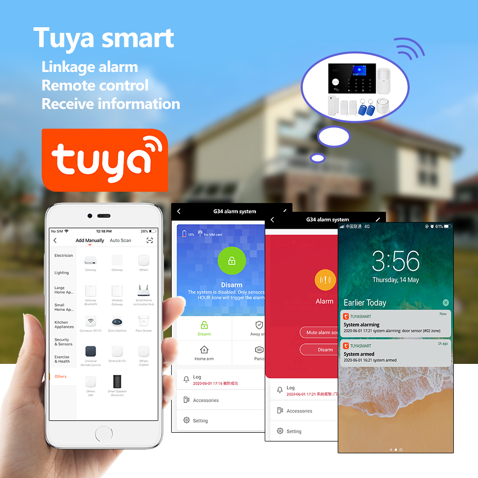 KERUI 4G Alarm with Doorbell R - Home Security Ring System 评论和价格