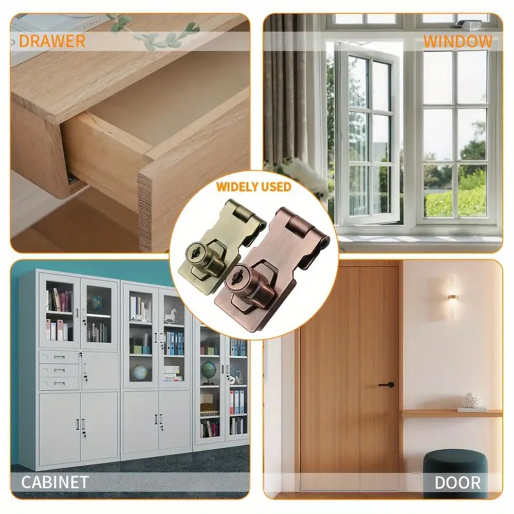 Locking Hasp Heavy Duty Lockin - Home Security Door Reinforcement Lock 评论和价格