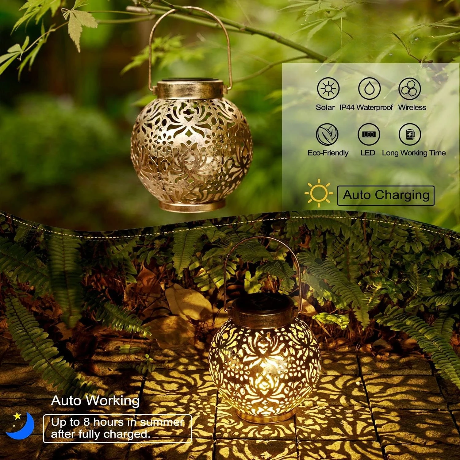 1-6PCS Moroccan Solar Lanterns - Home Security Yard Sign 评论和价格