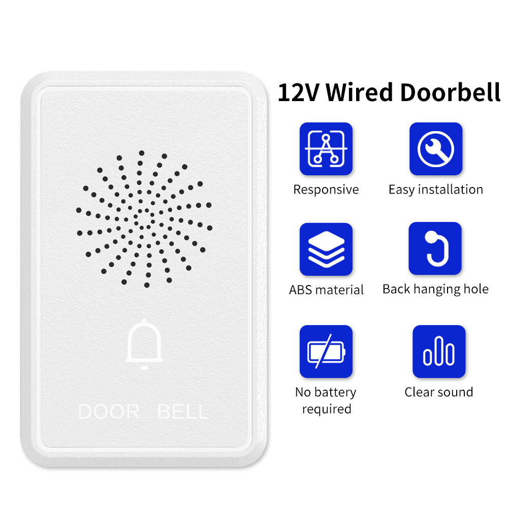 4Wire Wired Doorbell DC12V Acc - Home Security Ring System 评论和价格