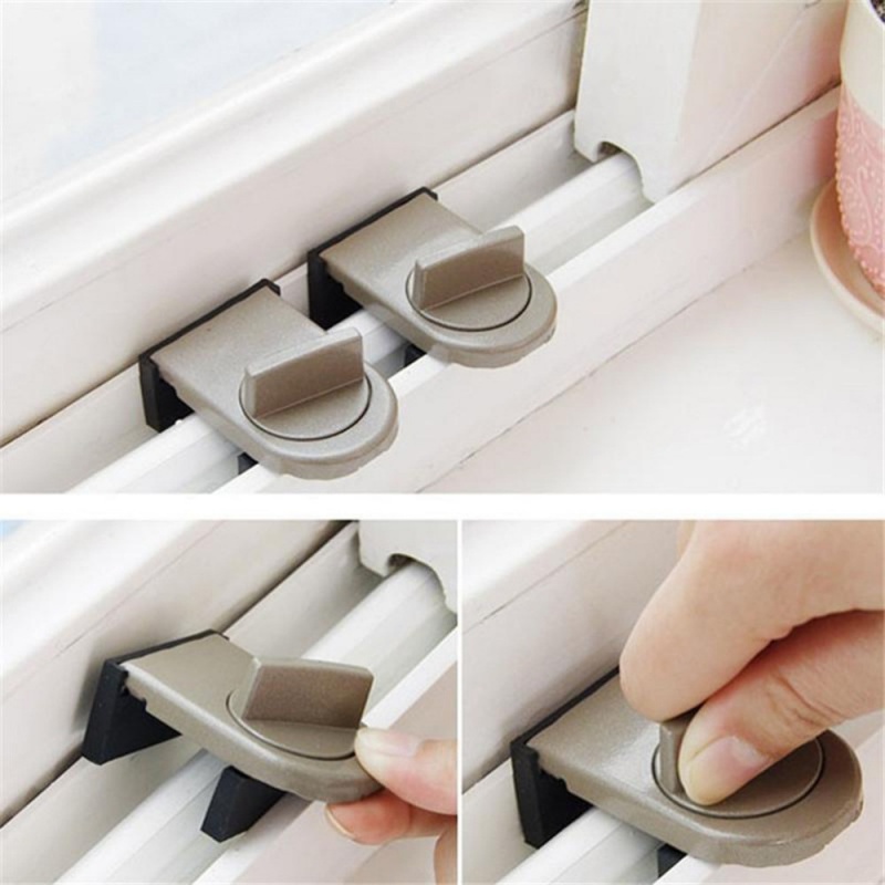 4 Sets Sliding Sash Stopper Ca - Home Security Door Reinforcement Lock 评论和价格