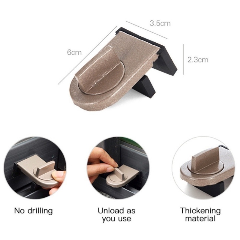 4 Sets Sliding Sash Stopper Ca - Home Security Door Reinforcement Lock 评论和价格