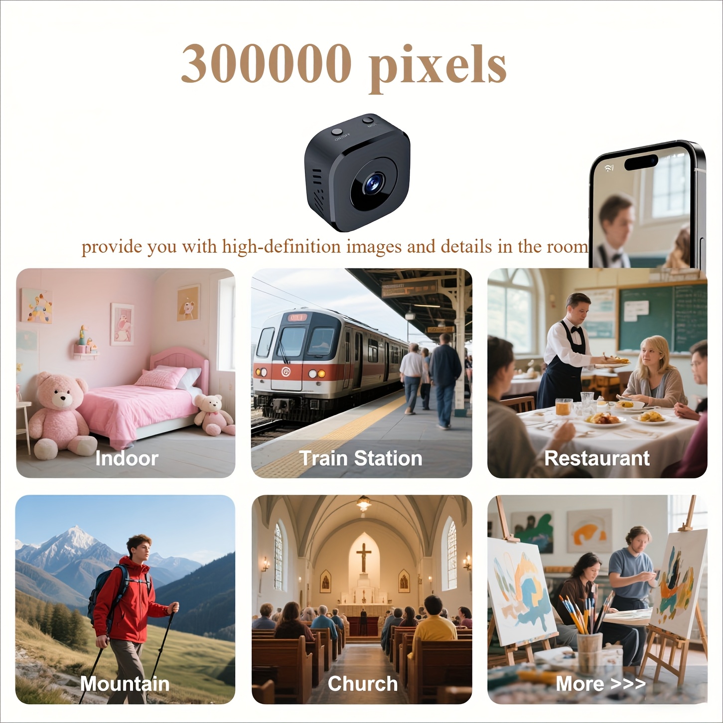 1080P HD Mini WiFi Camera Indo - Home Security Wireless 评论和价格