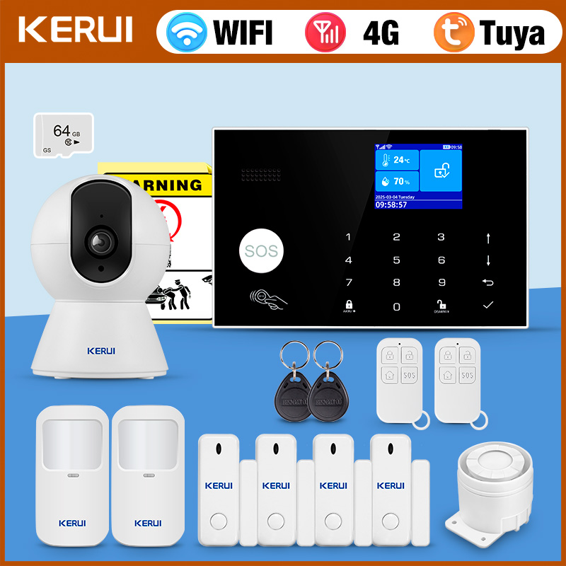 KERUI 4G Alarm System with Wir - Home Security Zones 评论和价格