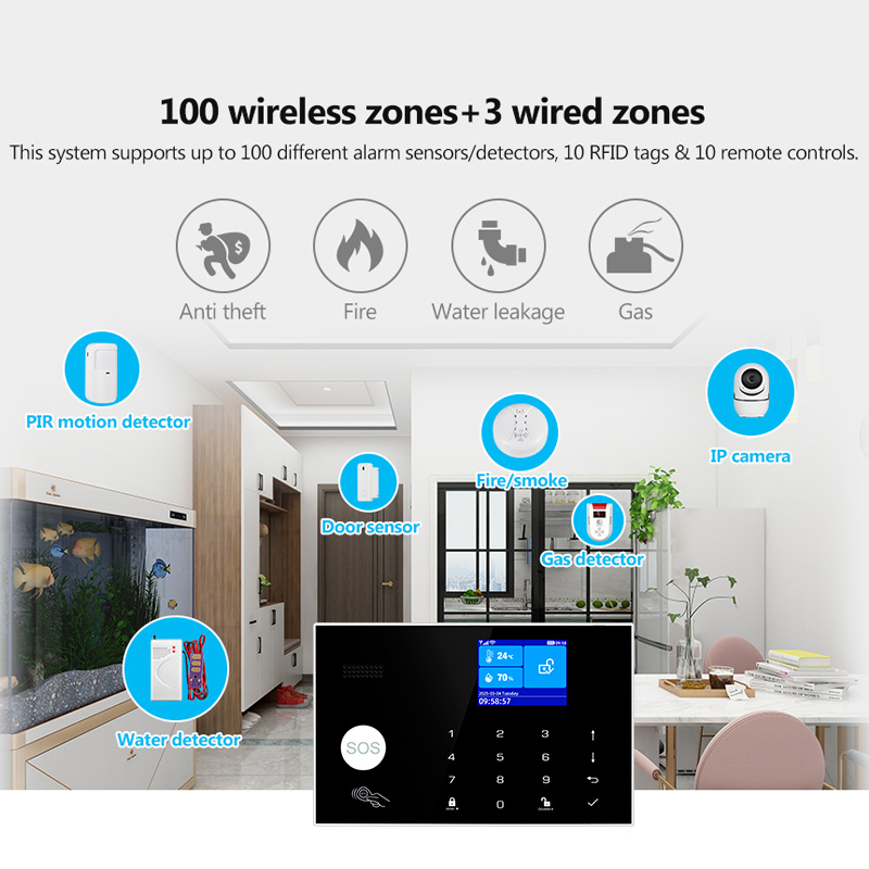 KERUI 4G Alarm System with Wir - Home Security Zones 评论和价格