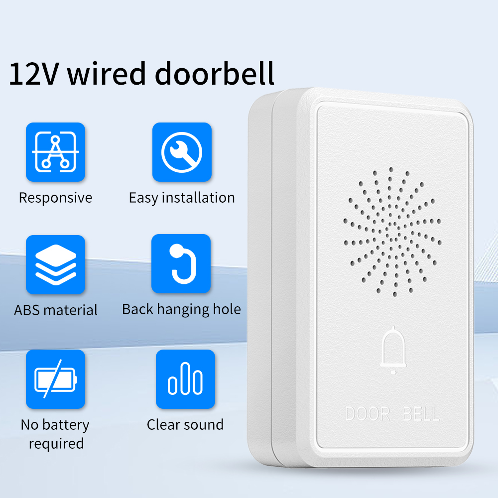 4Wire Wired Doorbell DC12V Acc - Home Security Ring System 评论和价格