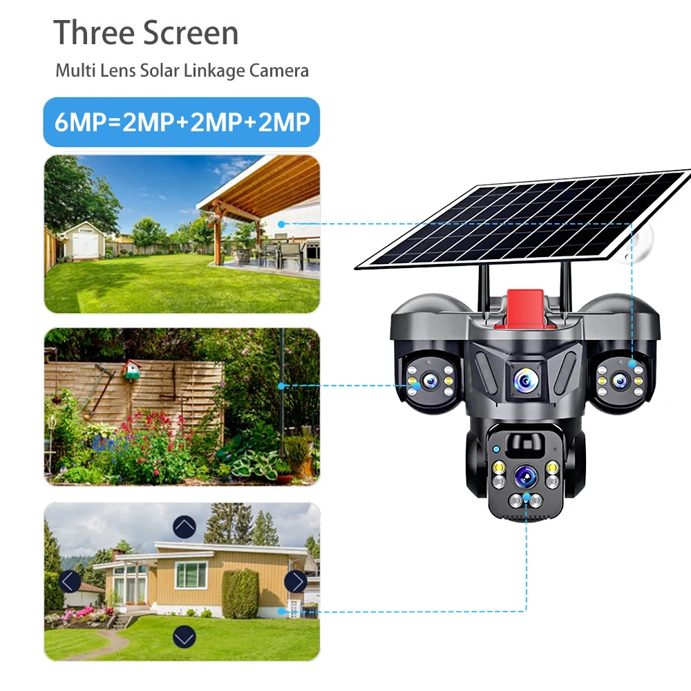 KERUI V380 Pro Outdoor PTZ 6MP - Camera Solar Wireless 评论和价格