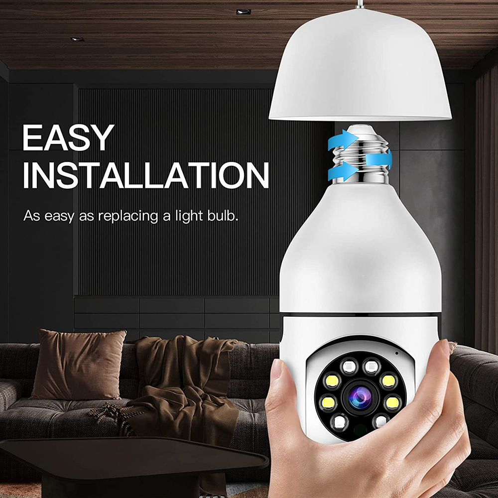 4MP E27 Bulb Camera WiFi Indoo - Home Security Ai 评论和价格