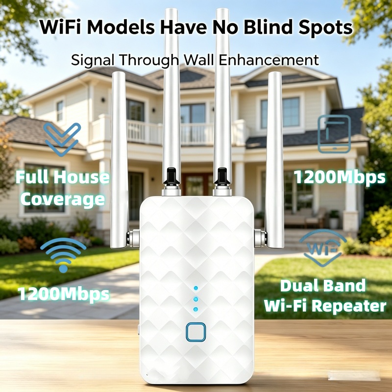 1200Mbps WiFi Repeater Wireles - Home Security Wireless 评论和价格