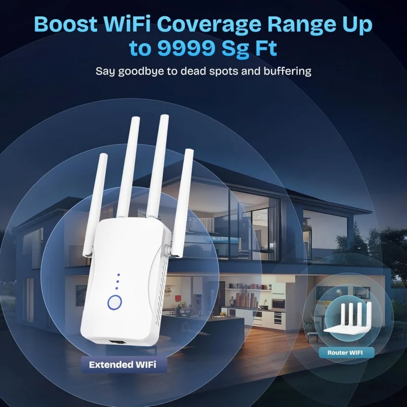 2.4G/5GHz Dual Band WiFi Repea - Home Security Wireless 评论和价格