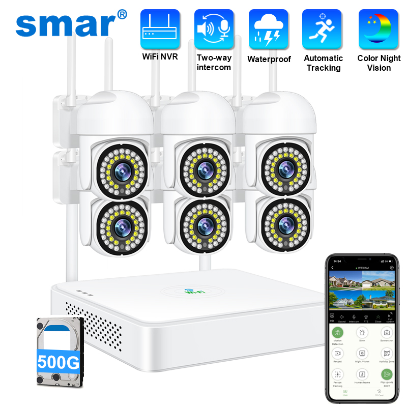 Smar 3MP Wireless CCTV Securit - Sim Gsm Alarm 评论和价格