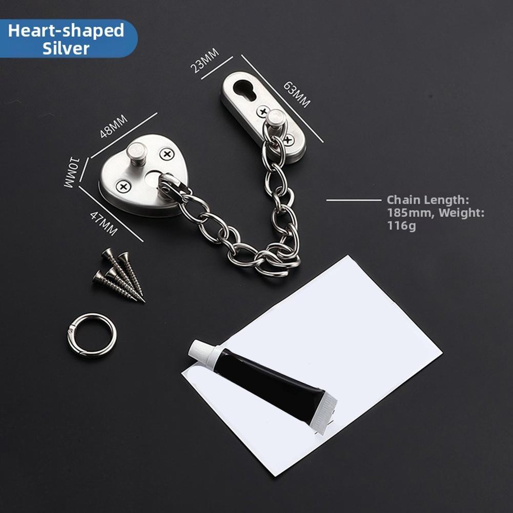 Stainless Steel Door Chain Loc - Home Security Door Reinforcement Lock 评论和价格
