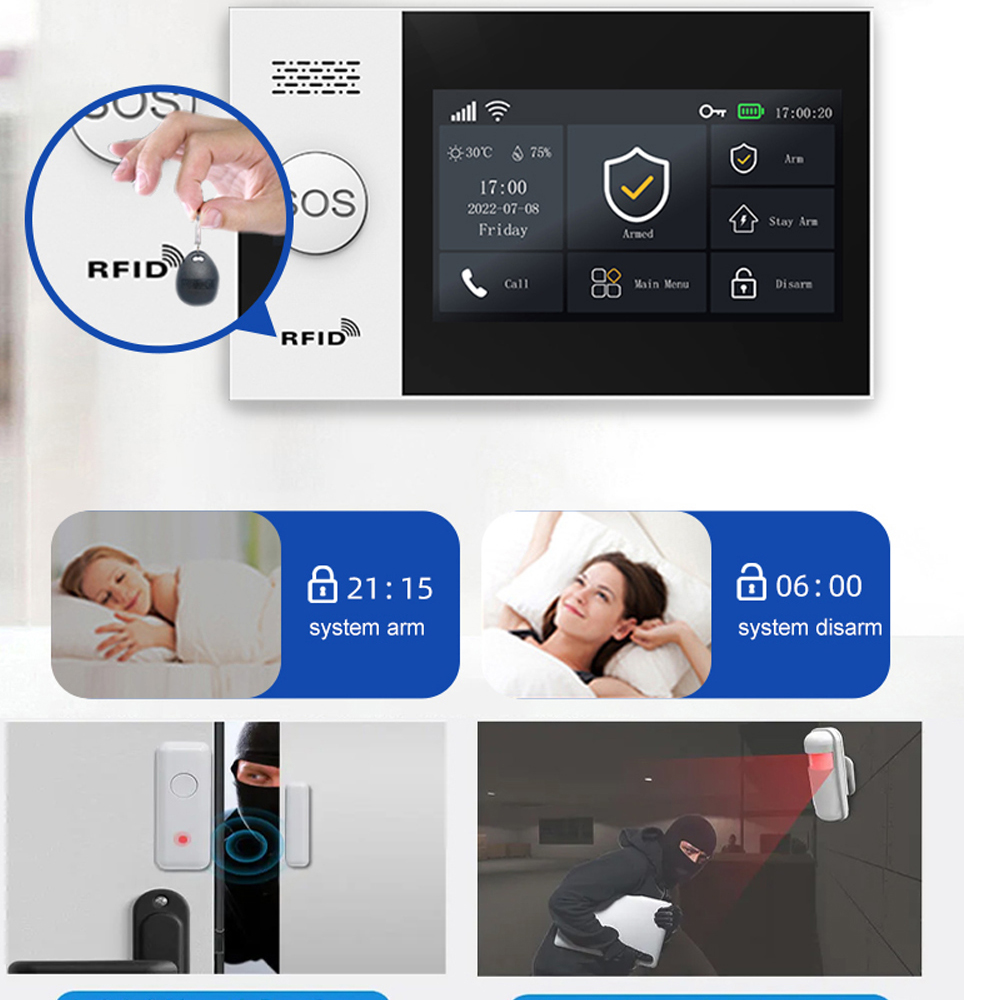 PGST 4G Tuya Smart Home Alarm  - Sim Gsm Alarm 评论和价格