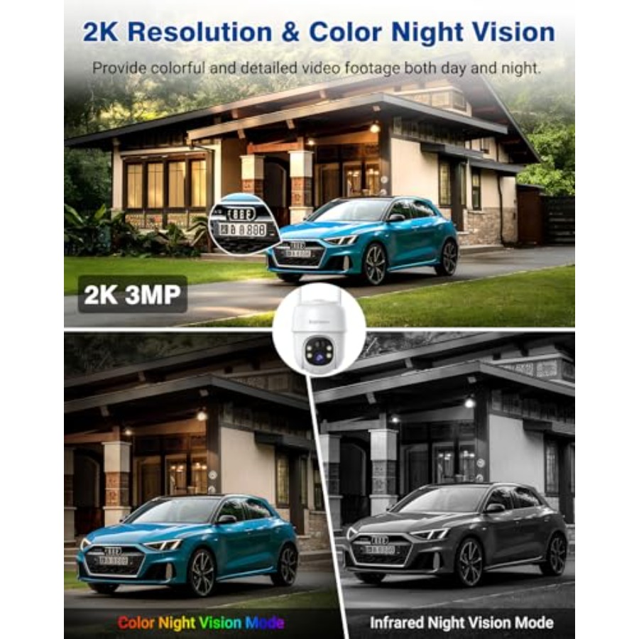 360°PTZ Security Cameras Wirel - Camera Solar Wireless 评论和价格