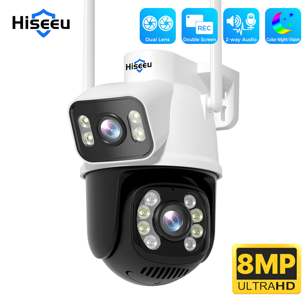 Hiseeu 4K 8MP Dual Lens Wifi S - Home Security Ai 评论和价格